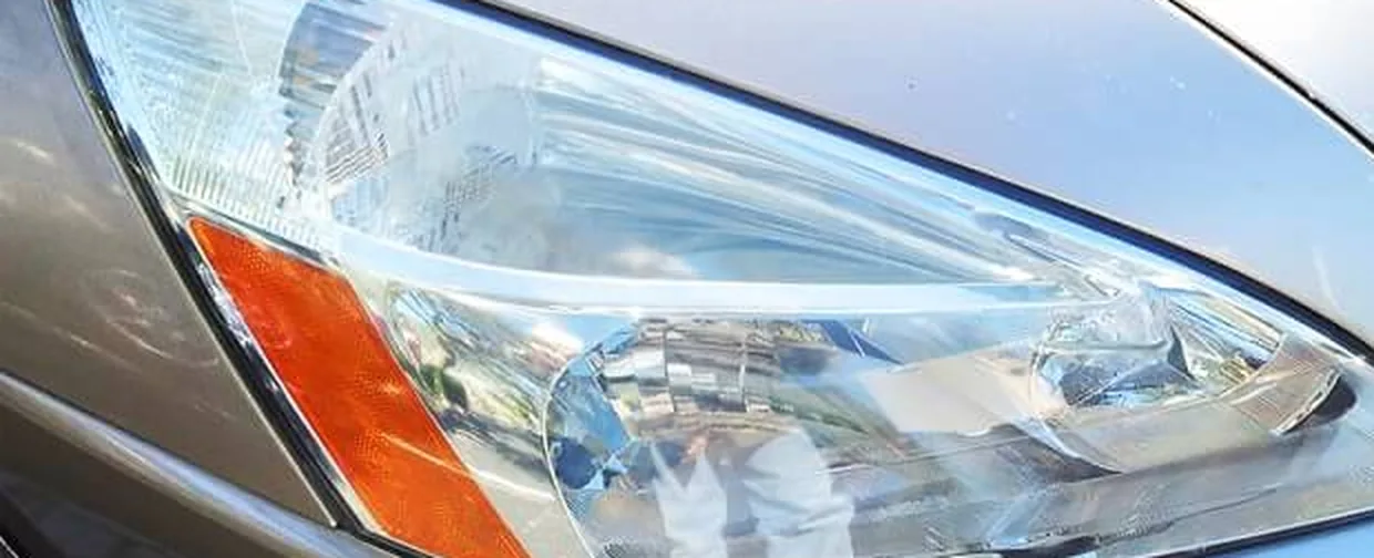 After headlight restoration showing a clear restored lens.